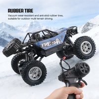 Voiture télécommandée tout-terrain en alliage avec amortisseurs et lumières LED - Voiture électrique pour garçons et filles, cadeau idéal pour les fêtes