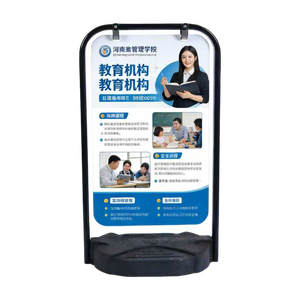 Support de signalisation au sol léger avec panneau en aluminium et cadre en fer pour une installation rapide et un remplacement facile dans les zones très fréquentées - Product Image 4