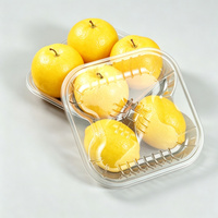 Groothandel 6 stuks transparante PET model 601 0,3 mm dikke fruitverpakkingen wegwerp plastic productenbak supermarkt vers