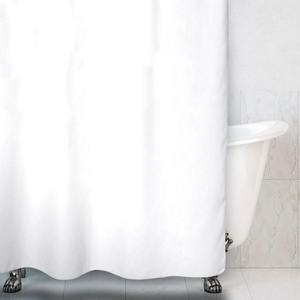 Rideau de douche en polyester blanc vierge pour sublimation, vente en gros - Product Image 2