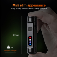 Linterna LED de Emergencia Recargable Tipo C, Mini Portátil, con Clip Magnético en la Parte Trasera, Luz Cob Roja, Blanca y Azul, para Camping