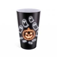 Gobelet LED activé par l'eau, cadeaux de fête d'Halloween, logo personnalisé, gobelet lumineux avec 3 piles LR44, 14 oz, vaisselle de fête