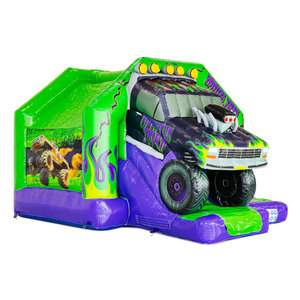 Château gonflable Monster Truck vert, thème <span class=keywords><strong>Grave</strong></span> <span class=keywords><strong>Digger</strong></span>, pour la location commerciale - Product Image 2
