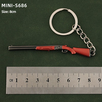 Porte-clés personnalisés en métal Kirsite, modèle d'arme 3D (Pistolet G17, P90, MG3, Mini P18C, Lance), souvenir vintage avec logo personnalisable