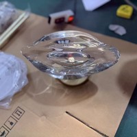 Lampu Dinding Kaca Kristal Art Deco Kontemporer Warna Champagne Gold IP44 Tahan Air untuk Kamar Mandi Vanity G9 Model Gelombang