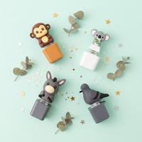 Porte-clés anti-stress en acrylique multicolore Koala de dessin animé, son et lumière, rechargeable par USB, bouton-poussoir, jouet anti-stress, logo personnalisé