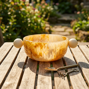 FAIZA CRAFT Bols à salade de fruits classiques en résine polie, légers, jetables, écologiques, résistants au lave-vaisselle, de forme et de couleur personnalisées - Product Image 1