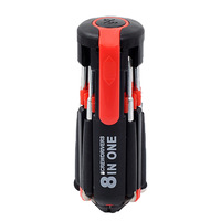 Tournevis électrique portable multifonction 8 en 1 avec lampe de réparation de torche à 6 LED Lampe de poche intégrée Tête de vis Torx