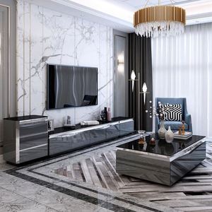 Mueble de TV Moderno para Sala de Estar, Mueble de Pared de Lujo, Centro de Entretenimiento de Diseño - Product Image 1