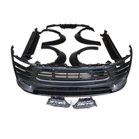 Kit de carrosserie en fibre de verre pour Porsche Macan 95B 2014-2017 Jupe latérale de pare-chocs avant large de style PD Aile de diffuseur arrière