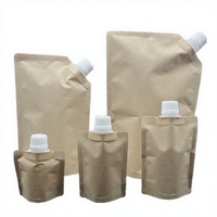 Sachet Doypack Personnalisé en PE et Papier Kraft avec Fermeture Ziplock et Valve pour Biscuits, Bonbons, Grains de Café, Thé, Aliments pour Bébé, Sucre
