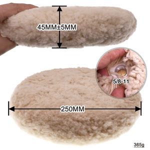 Tampone per Lucidatura in Lana Morbida da 8 Pollici, Filettatura 5/8-11, Tamponi in Lana 100% Naturale, Tamponi per Lucidatura in Lana a Doppia Faccia per Finitura Auto e Mobili - Product Image 2