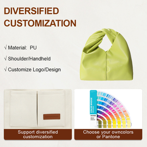 Soft <span class=keywords><strong>Dumpling</strong></span> Fashion 2024, último diseño, bolso de PU para mujer, venta al por mayor, fiesta, Etiqueta Privada, bolsos de lujo personalizados para mujer - Product Image 3