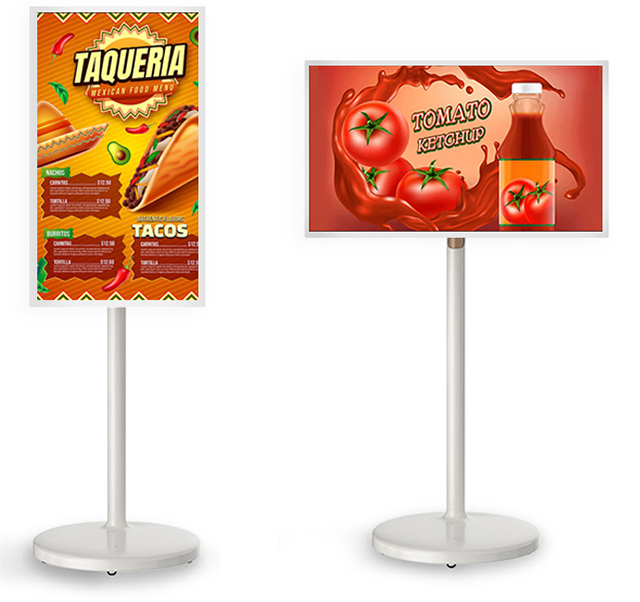 24 Inch Movable Smart TV with Stand Rechargeable Wireless Android Touch Screen Monitor Display