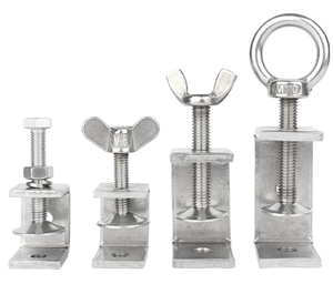 Stainless Steel Suspension <strong>Clamp</strong> <strong>C</strong> Shape Wide Jaw Metric Adjustable for Woodworking Welding Building Household Mount - Product Image 5