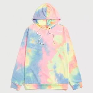 Sudadera con capucha de fabricante de ropa de calle personalizada de alta calidad, Sudadera con capucha deportiva de gran tamaño con estampado de lana gruesa y tinte - Product Image 1