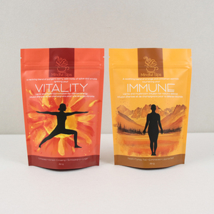 Tùy chỉnh in kỹ thuật số Matte cán sinh thái thân thiện nhựa thực phẩm Matcha Trà bao bì kraft giấy <span class=keywords><strong>Zip</strong></span> khóa đứng lên túi - Product Image 3