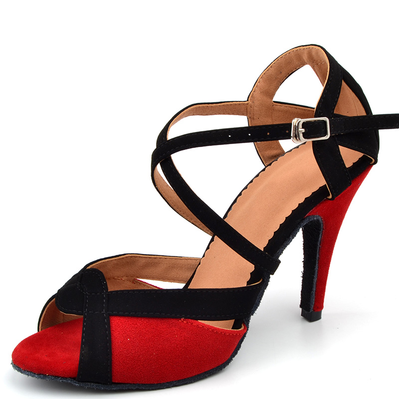 Ladies High Heels Shoes Women Tango Salsa Rumba Ballroom Satin Latin Dance Shoes