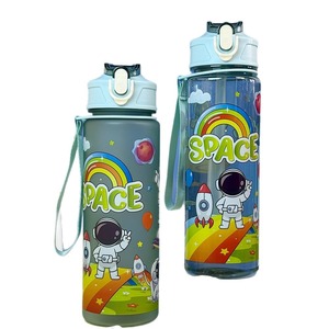 Botella de agua portátil de dibujos animados Kawaii taza de agua de gran capacidad con pajita viaje niños regalos de cumpleaños - Product Image 5
