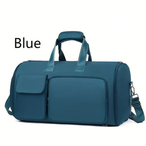 Wholesale Large Capacity <b>Nylon</b> Gym Bag Zipper Custom Logo Wet Dry Separation Waterproof Stock Travel Bag <b>Lady</b> Fashion Style - Product Image 5