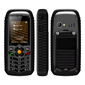 SIM ganda IP68 tahan air gaya tangki 2G GSM Mini tombol telepon kasar dengan 2020 keras kotak speaker