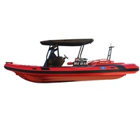 Hedia luxe RIB 8m orca hypalon matériel sport coque en aluminium cabine de pêche gonflable bateau à côtes 800