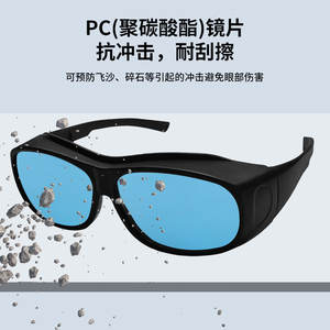Gafas Protectoras Shenzhen con Marco Negro de 155 mm, Protección UV de Espectro Completo, Gafas de Seguridad para Defensa Contra la Radiación de Luz - Product Image 4