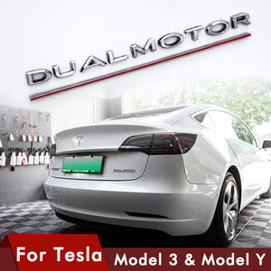 สัญลักษณ์ตัวอักษร DUAL MOTOR สำหรับตกแต่ง<span class=keywords><strong>รถ</strong></span>ยนต์เทสล่า รุ่น 3 ชุดแต่งรถยนต์ประสิทธิภาพสูง สติ๊กเกอร์ติดฝากระโปรงท้าย - Product Image 3