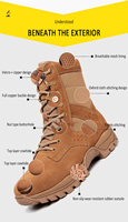Soldes d'usine : Bottes tactiques unisexes imperméables en tissu Oxford léger pour la chasse, la jungle, la randonnée et le travail