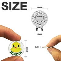 Clip de chapeau de golf magnétique vierge personnalisé de haute qualité pour marqueur de balle de golf, clip de chapeau en métal pour accessoires de golf, vente en gros