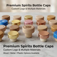 Bouchon en liège en silicone anti-goutte personnalisé avec logo imprimé, de qualité supérieure, pour l'étanchéité des bouteilles de whisky et de brandy, avec matériau de qualité FDA