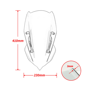 Parabrisas para Motocicleta XXUN, Deflector de Viento, Protector de Pantalla para <span class=keywords><strong>Kawasaki</strong></span> Z400 <span class=keywords><strong>Z</strong></span> <span class=keywords><strong>250</strong></span> 2019 2020 <span class=keywords><strong>2021</strong></span> - Product Image 6