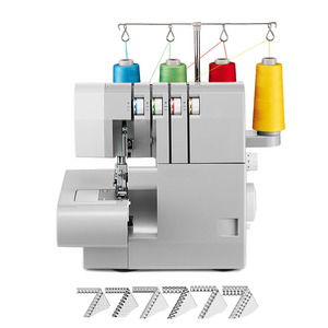 Machine à coudre surjeteuse domestique 220V à 2/3/4 fils, moteur robuste pour couture de coutures - Product Image 1