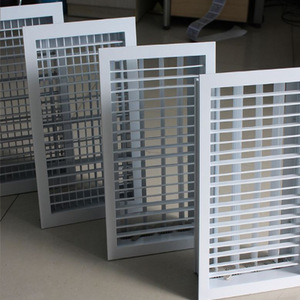 Aluminum Alloy Ventilation Grille Rectangle 3/8 In Bar Spacing Wall Mount Air Inlet Minimalist Design - Product Image 1