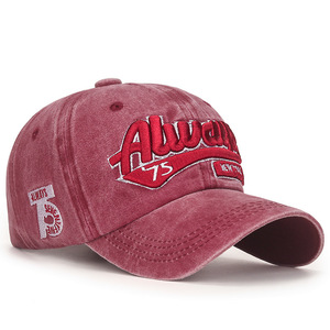 Unisex làm cho chữ cái cũ thêu Mũ bóng chày cổ điển rửa denim mũ phong cách Mỹ Một kích thước dệt thời trang vài mũ - Product Image 4