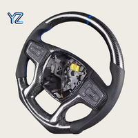 Volante de Fibra de Carbono Compatible con Chevrolet Silverado GMC 1500 2500HD 3500HD Tahoe Suburban 2019-2023, Piezas de Mejora para el Interior del Automóvil