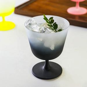 <span class=keywords><strong>Haute</strong></span> <span class=keywords><strong>tige</strong></span> large bouche Dessert verres café whisky Cocktail verre dégradé coloré givré jambes courtes tasse de mélange spéciale - Product Image 6