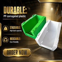 Bac en plastique ondulé PP de haute qualité 700x500x350mm pour pièces détachées automobiles, bac de stockage, résistant à l'eau, léger