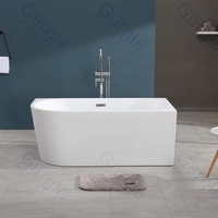 Baignoire d'angle en acrylique CE cUPC 1700 MM baignoire autoportante en acrylique, baignoire d'angle gauche droite mur arrière baignoires autoportantes