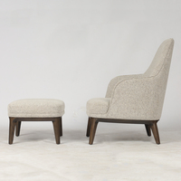 Fauteuil inclinable de salon au design italien, chaise d'hôtel, fauteuil individuel en mousse et tissu, fauteuil d'appoint moderne