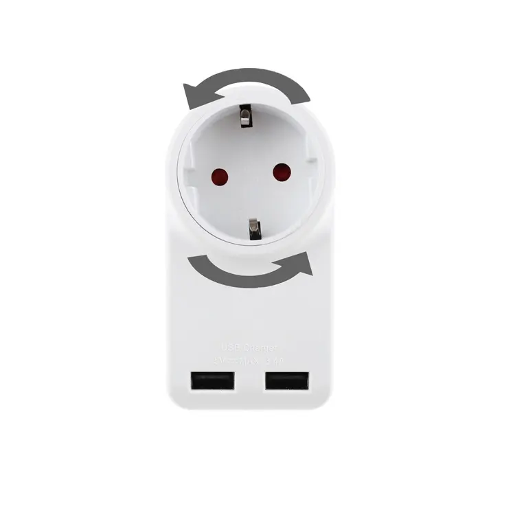 European Travel Plug Adapter Electrical Plug Socket Universal Travel Adapter Power USB quick Charger wall Outlet