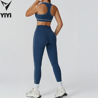 Nouveaux ensembles de fitness et de yoga pour femmes 2025, vêtements de loisirs contrastés, vêtements de sport pour femmes, ensembles de vêtements de sport 2 pièces