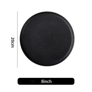 Vajilla Ecológica de Porcelana, Platos de Cerámica, Vajilla Redonda Negra Resistente - Product Image 5