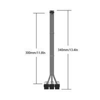 Câble d'extension de bloc d'alimentation PCIE GPU gainé 16 broches vers 3 x 8 (6+2) broches pour carte graphique RTX 3090Ti