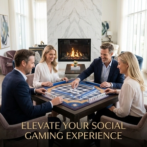 Premium Sofort Trocknende Karierte Amerikanische Mahjong-Matte für Zuhause, Partys und Spieleabende, Rutschfest, Umweltfreundlich, aus Naturkautschuk, Wasser-Poker - Product Image 4