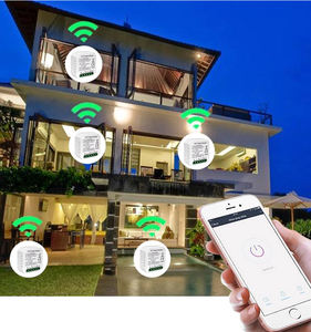 Module de relais WiFi <span class=keywords><strong>Tuya</strong></span>, contact sec, 2 canaux, IP21, 2 voies, AC 110-220V, DC 12/24V, max 2*10A, compatible Alexa et Google Home - Product Image 6