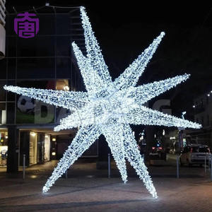 Luz LED 3D Personalizable en Forma de Estrella, IP65, Resistente al Agua, Decoración Navideña para Centros Comerciales y Parques, Moderna, Fácil Instalación, 2 Años de Garantía - Product Image 3