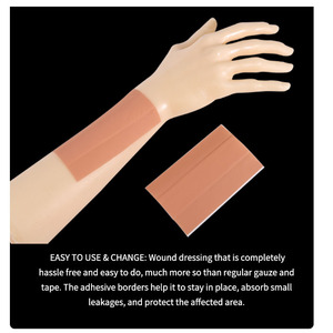 Bande de pansement PE élastique imperméable de 6cm x 10cm à coupe libre Consommables médicaux Bande de plâtre pour plaie - Product Image 2