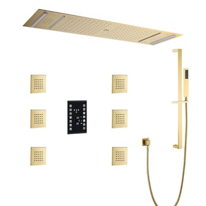 Cross-border 35*12inch Stainless Steel Hotel Use Ceiling-Mounted Concealed Digital Display LED Matrix <b>Shower</b> BXW-001 LED Display - Product Image 4