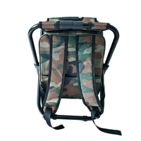 Chaise pliante de camping avec sac isotherme intégré, design camouflage, matériaux PEVA et polyester, style moderne pour pique-nique et randonnée